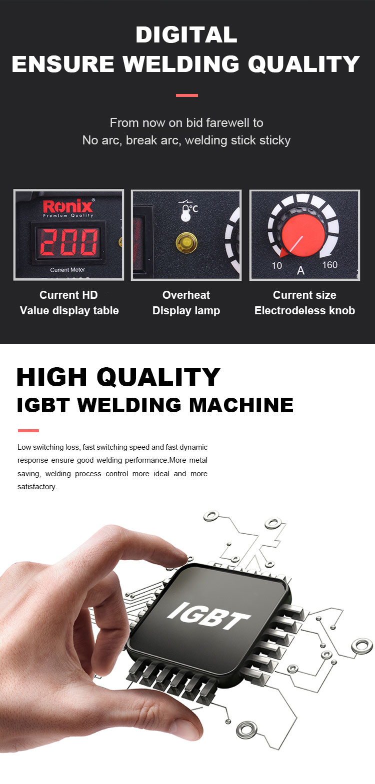 Ronix Tool Wholesale arc welding machine suppliers company for stainless steel-5