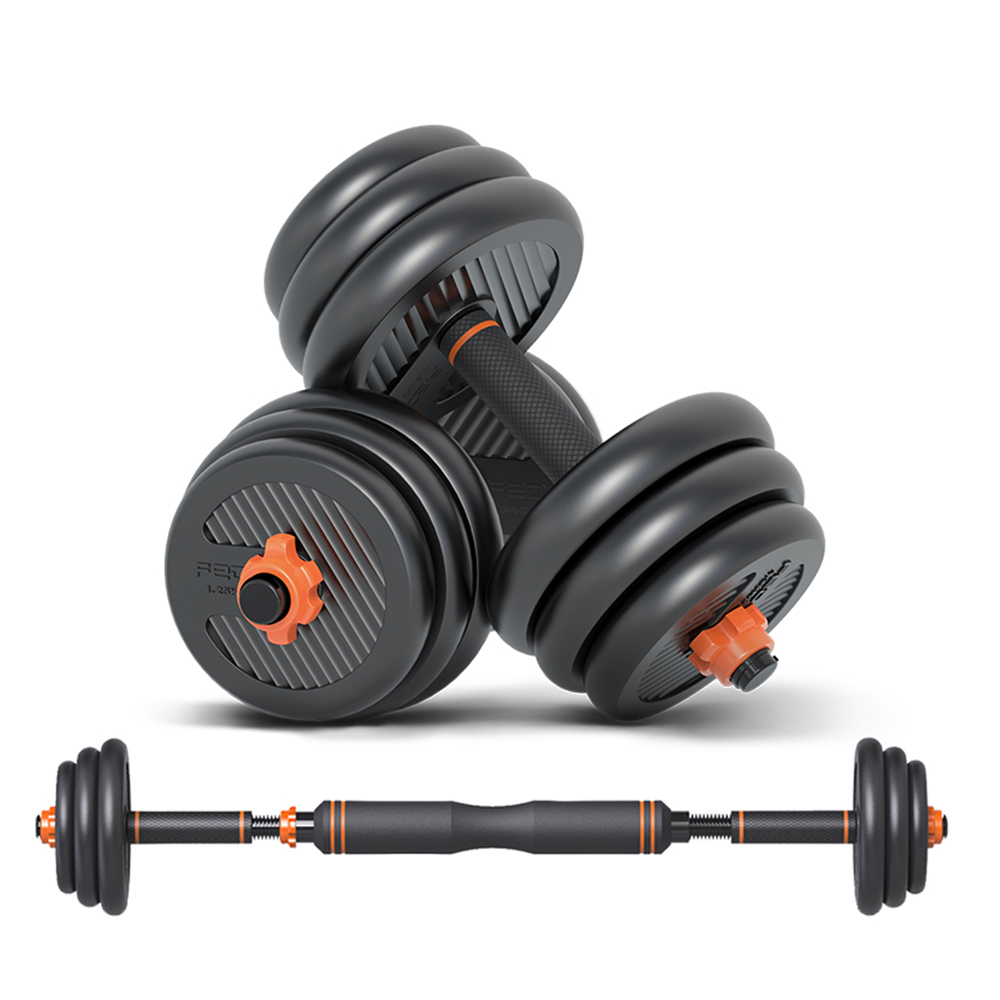 Ronix ST1815 Fitness Equipment 6 in 1 Rubber-coated Removable Barbell Kettlebell